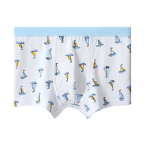 Catman boys underwear baby boxer briefs childrens pure cotton category A medium and large boys boxer shorts summer thin section