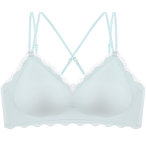 Catman Beautiful Back Underwear Summer Womens Thin Style Gathering Small Breast Soft Support Anti-Sagging 2024 New Seamless Bra