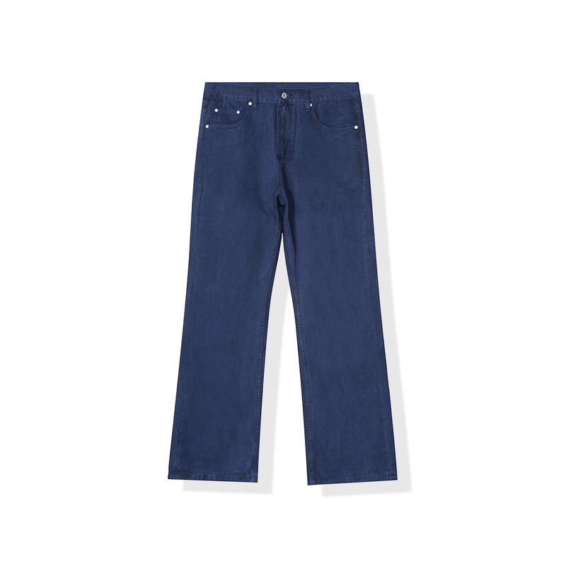 Allfit Micro-Flared Skinny Fit French Blue Pure Cotton 310g Twill Brushed Fit Washed Long Pants 2661 Allfit Micro-Flared Skinny Fit French Blue Pure Cotton 310g Twill Brushed Fit Washed Long Pants 2661