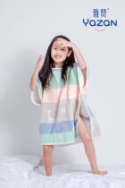 Baby Boy Cartoon Printed Water Suction Hopper Fluffy Bath Towel Yazan Pure Cotton With Cap Bathrobe Spring Summer Home Can Wear Wrap bath clothes
