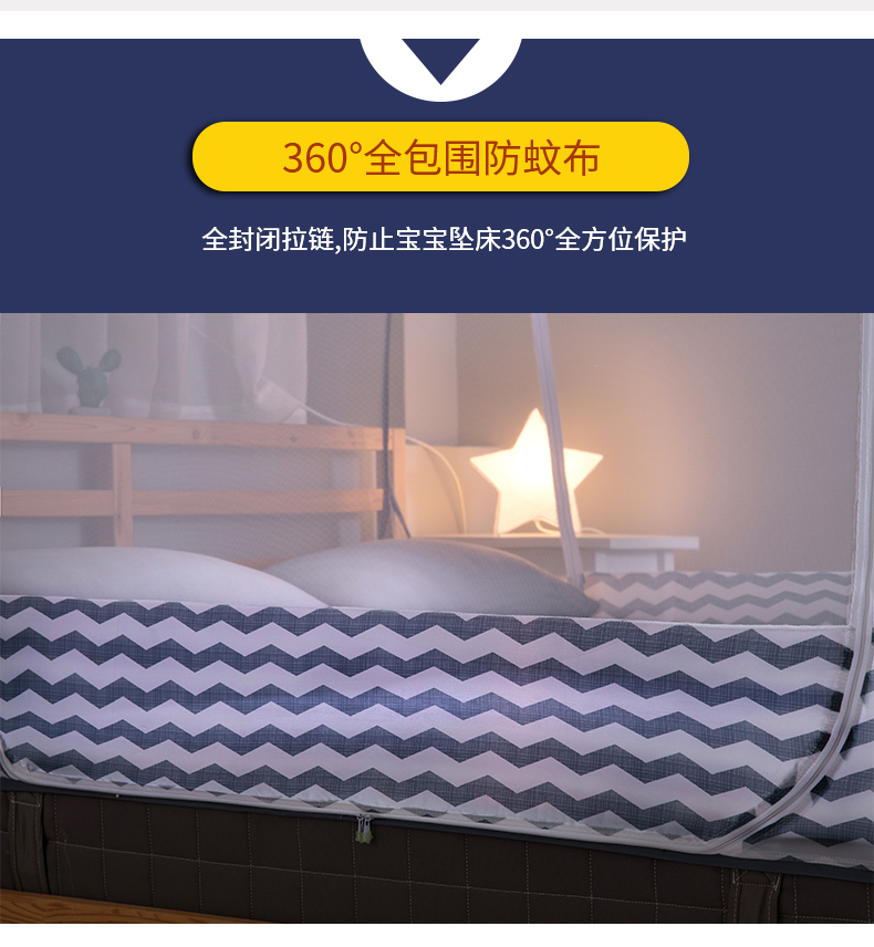 Mông Cổ yurt muỗi cài đặt miễn phí 1,8 m có thể gập 1,5m mã hóa hộ gia đình 1,2 m lưới chống muỗi 2 m giường ngủ ký túc xá sinh viên - Lưới chống muỗi man ngu