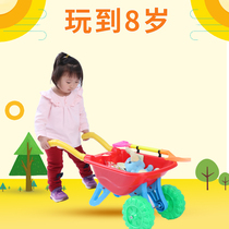 1-8 years old engineering car large beach one-wheeled trolley dump trolley Childrens toys play with snow and sand tools