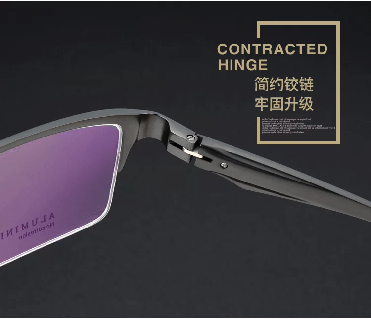 Kính đổi màu cho nam với thành phẩm tr90 Kính nửa khung titan khung phẳng ánh sáng chống bức xạ ánh sáng siêu xanh
