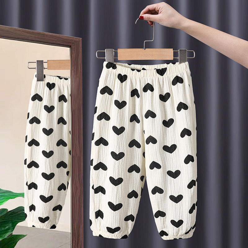 Baby Breathable Anti-Mosquito Pants Boy Summer Slim Fit Baby Clothes Baby Loose Light Cage Pants Woman Baby Air Conditioning Pants