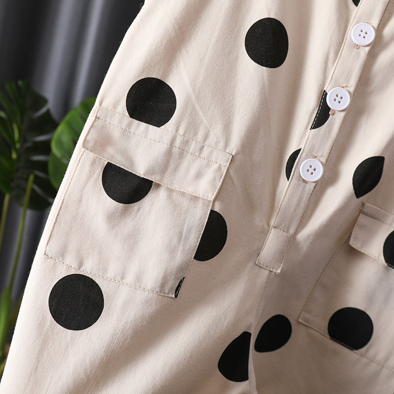 Летний детский милый комбинезон, штаны, в корейском стиле, из хлопка и льна 2797235139 