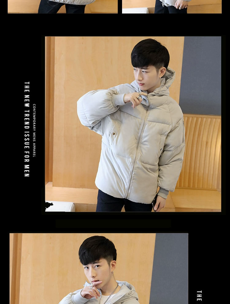 男 冬装 版 lỏng xu hướng đẹp trai dày yêu thích bf Áo khoác cotton nam phong cách Harajuku áo khoác kaki nam