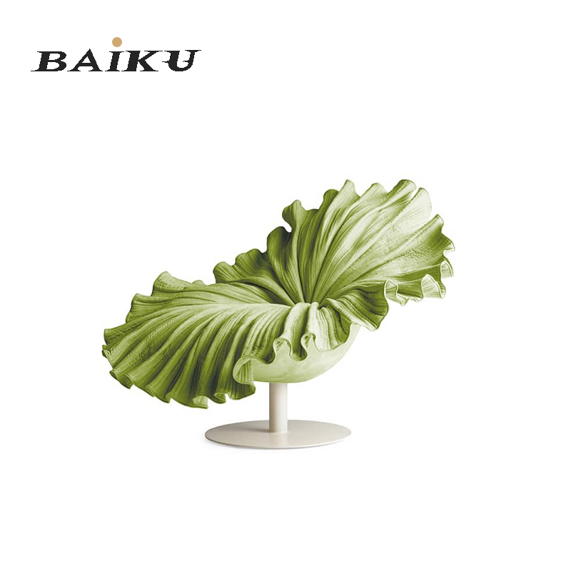 Nordic Art Design Furniture Light Lavish Glass Fiber Petal Chair Casual Chair Swivel Casual Modern Personality Single Chair