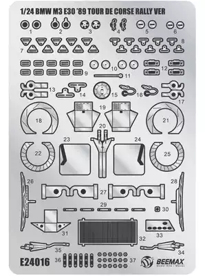 BEEMAX 1 24 BMW M3 E30 TOUR DE CORSE 89 special etching sheet E24016