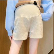 Nana live room the same maternity pants autumn and winter leggings tide mom fashion outside wear belly pants mink velvet shorts