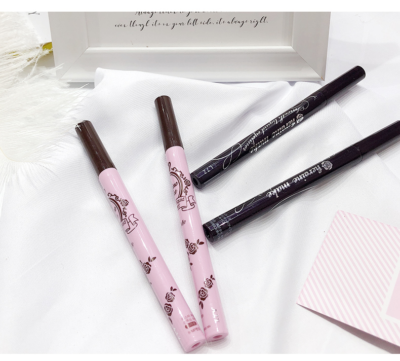 Xiao Xiaomei Beauty Shop Kissme Qi Shimei không thấm nước và không thấm mồ hôi không kẻ mắt màu nâu đen - Bút kẻ mắt gel kẻ mắt