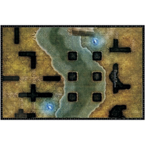 Board game Post station DDM board] Ruins flood Flooded Ruins ground City running group War chess customization