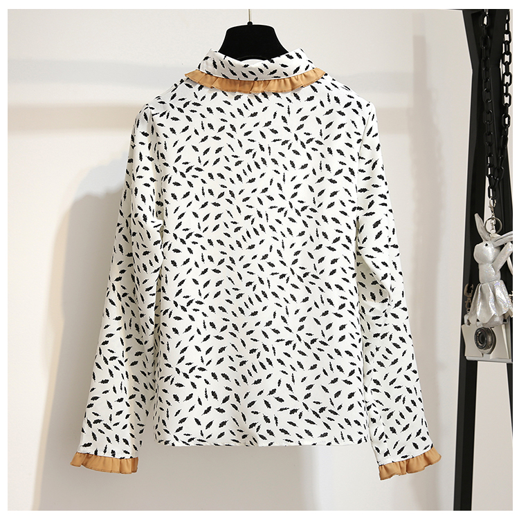 VK旗艦店 韓國風甜美雪紡衫百褶裙套裝長袖裙裝