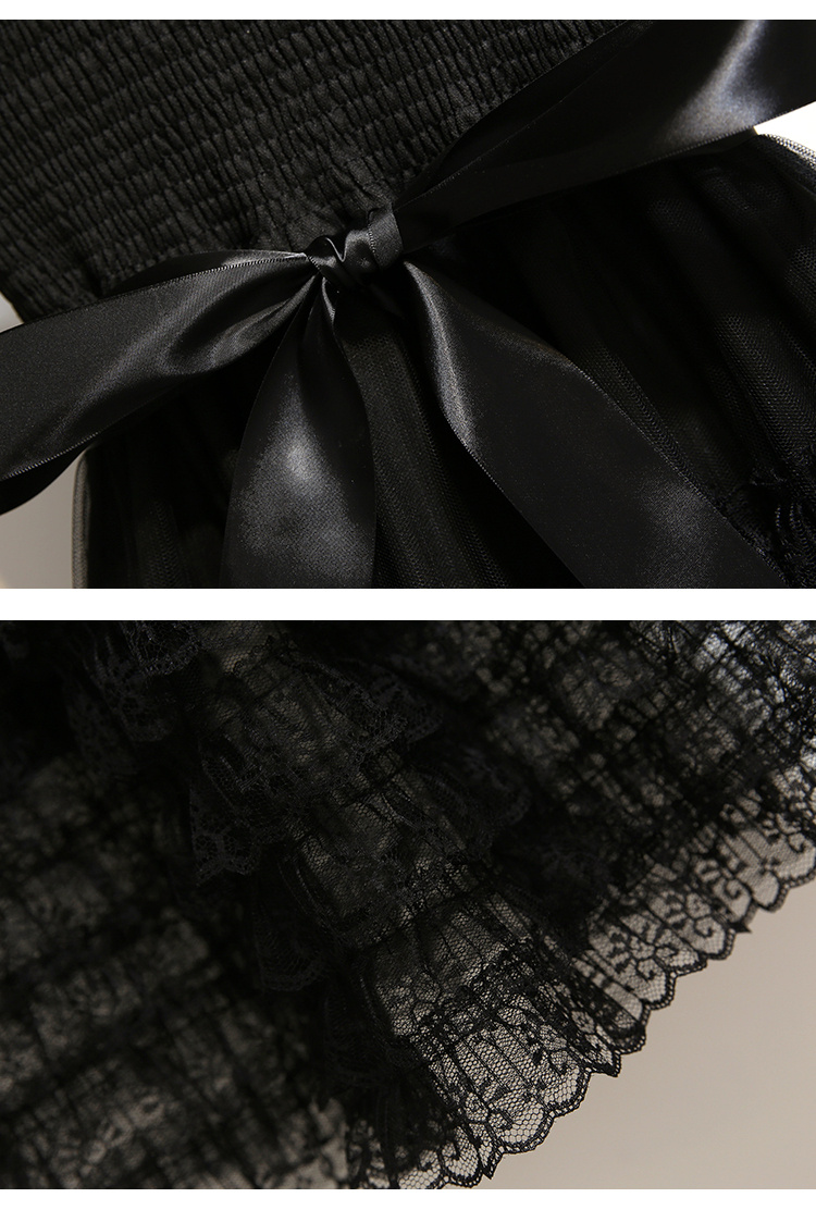 VK旗艦店 韓系復古超仙收腰立領蛋糕裙短袖洋裝