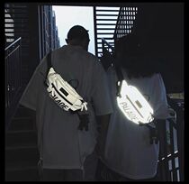 Slipper bag bag sports small backpack female breast bag reflective single shoulder bag hip hop personality student pocket