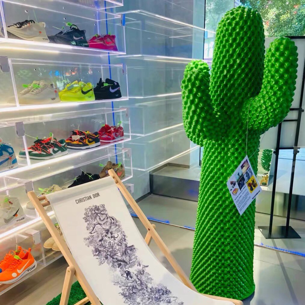 Cactus GRP Sculpture Floor Swing Piece Creative Cactus Hanger Interior Decoration Nets Red Tides Meme-Taobao