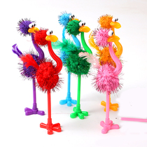 Plush ostrich ballpoint pen gift stationery primary and secondary school students learning supplies creative novelty ballpoint pen batch