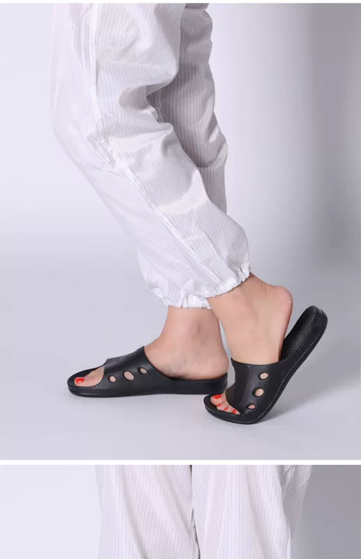 Dép chống tĩnh điện đế mềm sáu lỗ thoáng khí xưởng không bụi chống bụi giày bảo hộ mùa hè giày bảo hộ nhà máy điện tử giày tĩnh điện dép tĩnh điện