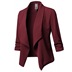 Phụ nữ rắn Blazers Cardigan dài Coat Sleeve Jackets 