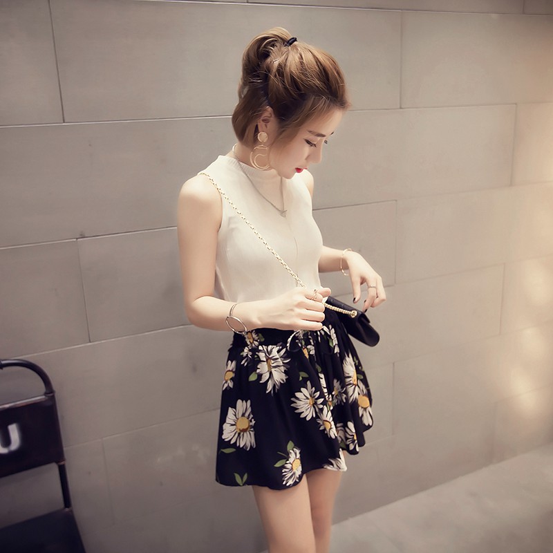 Kích thước lớn voan quần short nữ 200 pound chất béo chị mùa hè hoa lỏng lẻo bên ngoài mặc chân rộng quần nóng bãi biển nữ quần triều thời trang công sở hàn quốc