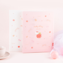 Hello Kitty Information Book Student A4 file insert book Transparent multi-layer test paper storage 40 pages