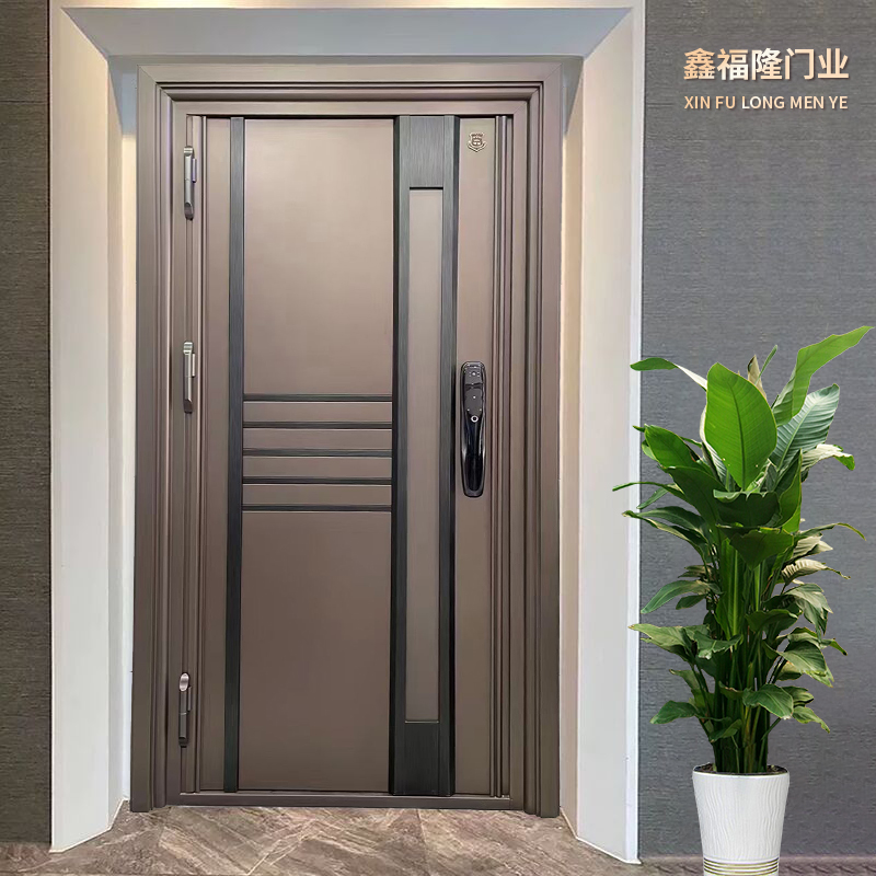 304 stainless steel entry door Korean push and pull ventilation security anti - theft door into the door door of the door