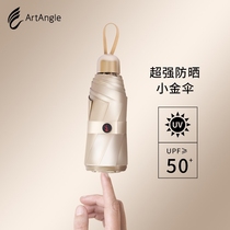 Japan CK sun umbrella womens super sunscreen UV parasol 50% off mini small rain and rain dual-use capsule umbrella