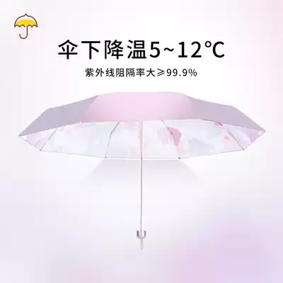 CK parasol small portable parasol female summer sunscreen anti-UV 50% discount rain dual purpose UPF50