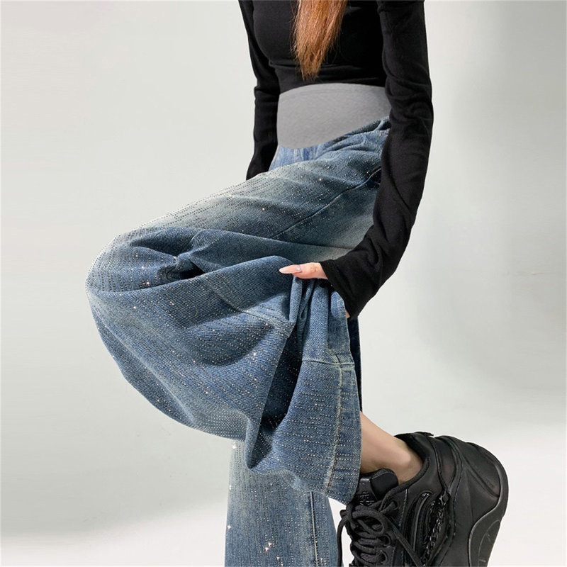 Next Adela Maternity Casual Pants 2026 New Spring Rhinestone Jeans Stylish Hot-Stone Wide-Leg Pants Next Adela Maternity Casual Pants 2026 New Spring Rhinestone Jeans Stylish Hot-Stone Wide-Leg Pants