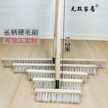 Wooden handle nylon floor brush long handle brush hard brush tile cleaning brush floor brush toilet cleaning brush