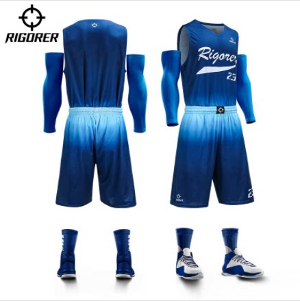 Qualified basketball suit digital full printed diy personality custom printing team suit match training suit for students