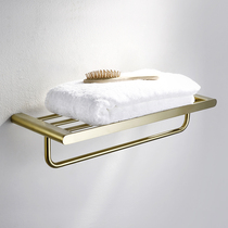 Outlet Nordic Drawing Gold 304 Stainless Steel Bath Towels Shelf Toilet Shelve Bathroom Hardware Pendant