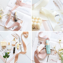 Sain ribbon ribbon with wide silk band ribbon cosmetic ornaments setting photography decorative background photo props