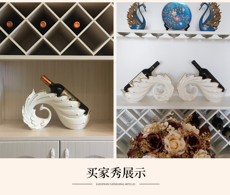 European wine accessories creative I household ceramic table wine rack sitting room place version into gifts