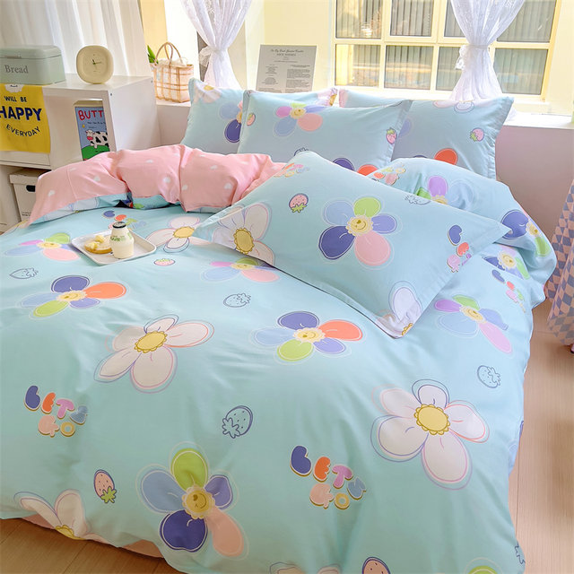 四件套100%全纯棉斜纹床上用品1.8m2.0米床单被套双人北欧风简约