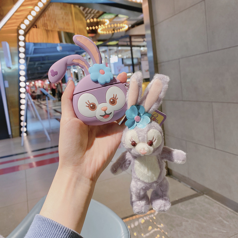 Airpods suitable for earphone sets 2 silicone cartoon cute plush doll apple second generation bluetooth protective shell pro