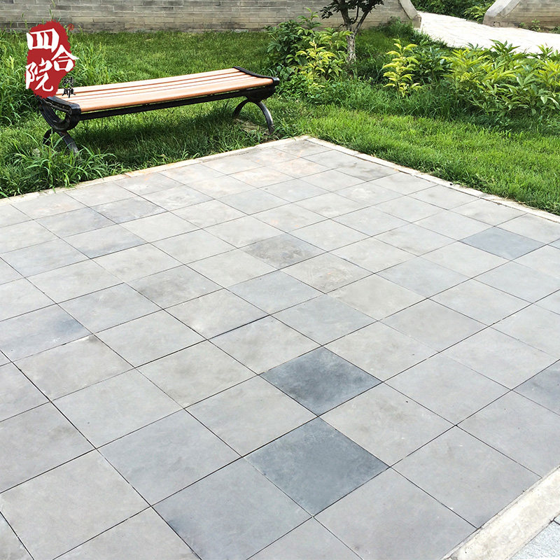 Blue brick pavement outdoor ancient building courtyard floor tile Chinese-style antique brick pure clay burned soil kiln tile manufacturer