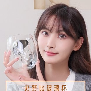 史努比玻璃杯，让我爱上喝水了