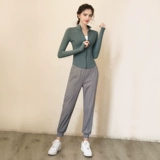 Демисезонный спортивный костюм, комплект для спортзала, лонгслив для тренировок, куртка, одежда для йоги, для бега, облегающий крой