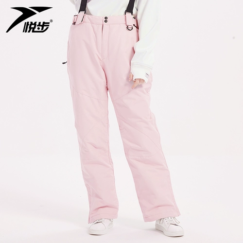 Лыжный водонепроницаемый дышащий лыжный костюм подходит для мужчин и женщин, удерживающие тепло износостойкие зимние подтяжки для влюбленных, штаны, увеличенная толщина