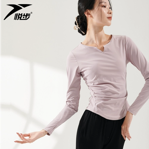悦步 Современная быстросохнущая спортивная одежда, демисезонный лонгслив для спортзала для тренировок, V-образный вырез