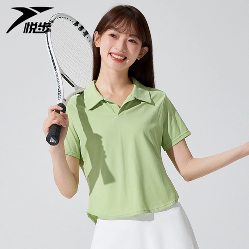 Теннисная форма, быстросохнущий комплект, футболка polo, спортивное защитное белье, мини-юбка для спортзала для бадминтона, короткий рукав, для бега, набивка пером