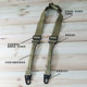 Outdoor tactical multi-functional sail nylon double-point training strap black special training Messenger task rope safety belt