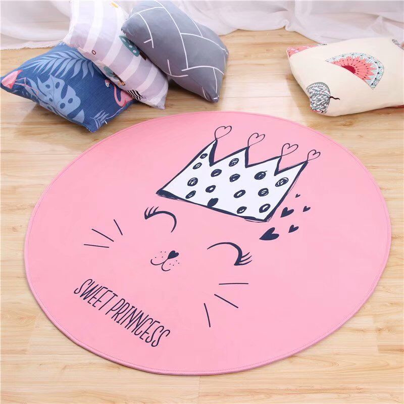 Phòng trẻ em mẫu giáo hoạt hình anime giỏ tròn xoay ghế máy tính ghế thảm bé lều bò mat - Thảm thảm lót sàn