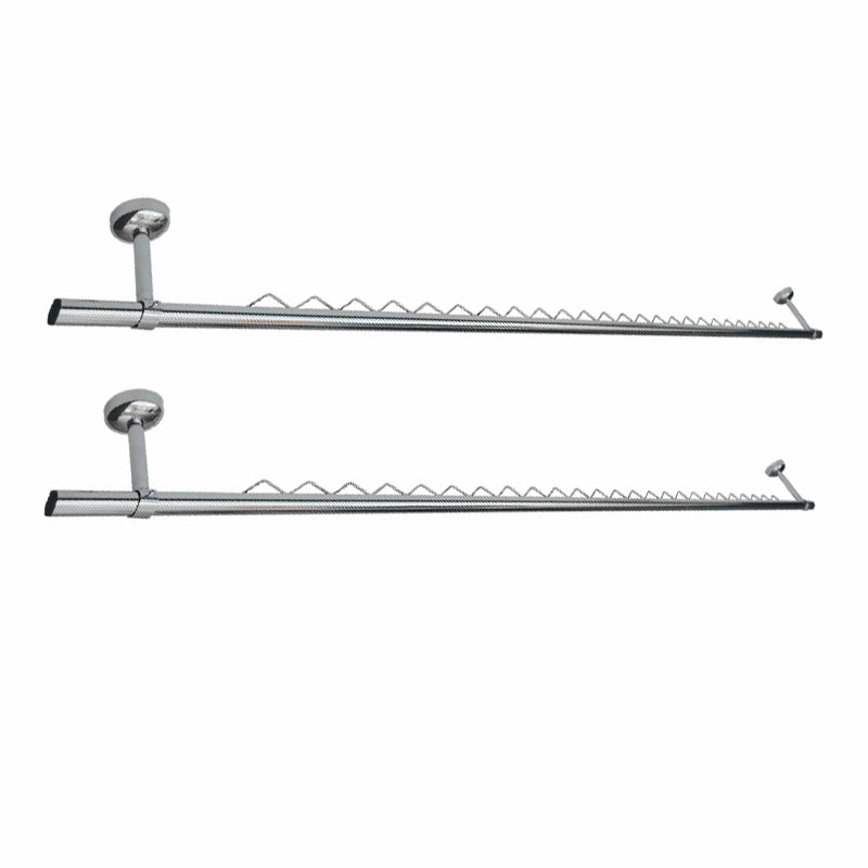 Balcony fixed clothing rod 304 stainless steel tube wave wind - proof drying pole wall ceiling side cooler frame