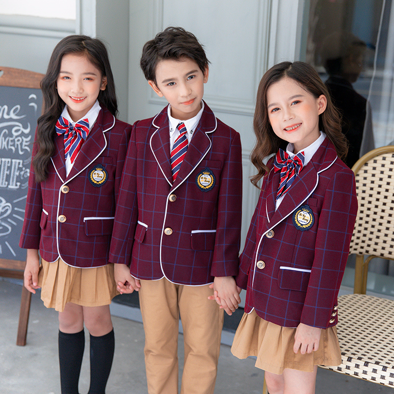 Kindergarten Garden Clothes Elementary School Children's School Uniform Suit Suit Casual Suit Spring Autumn Clothing College Wind Children's Class Suit Suit