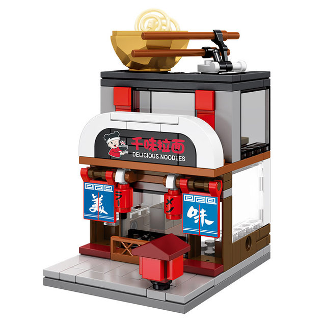 Senbao building blocks mini street view series compatible with le high assembly boy building house 6 16 year old toy girl