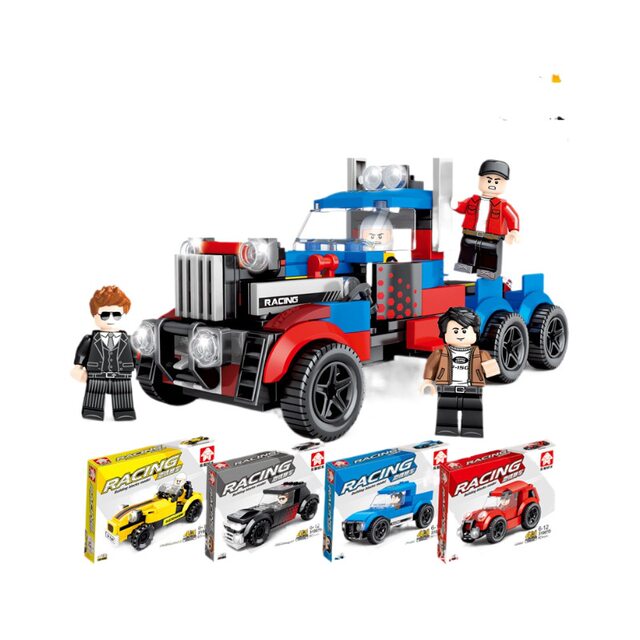 Compatible with Le Golan Bolafa Car Racing Model, Educational Building Block Toys for Boys, Wholesale and Dropshipping