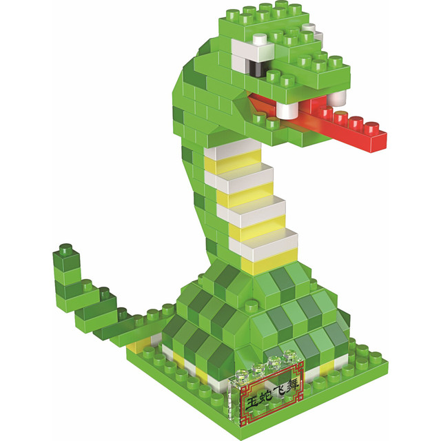 Jike Building Blocks Chinese Zodiac Educational 3D Cartoon Animal Building Blocks Children's Day Gift