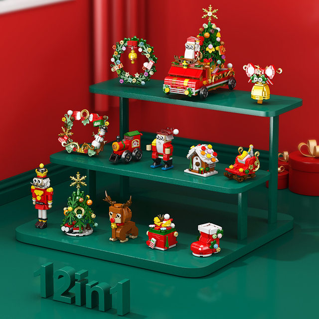 New Christmas Gift Santa Claus Christmas Tree Compatible with Le High Model Assembly Building Blocks Blind Box Toys