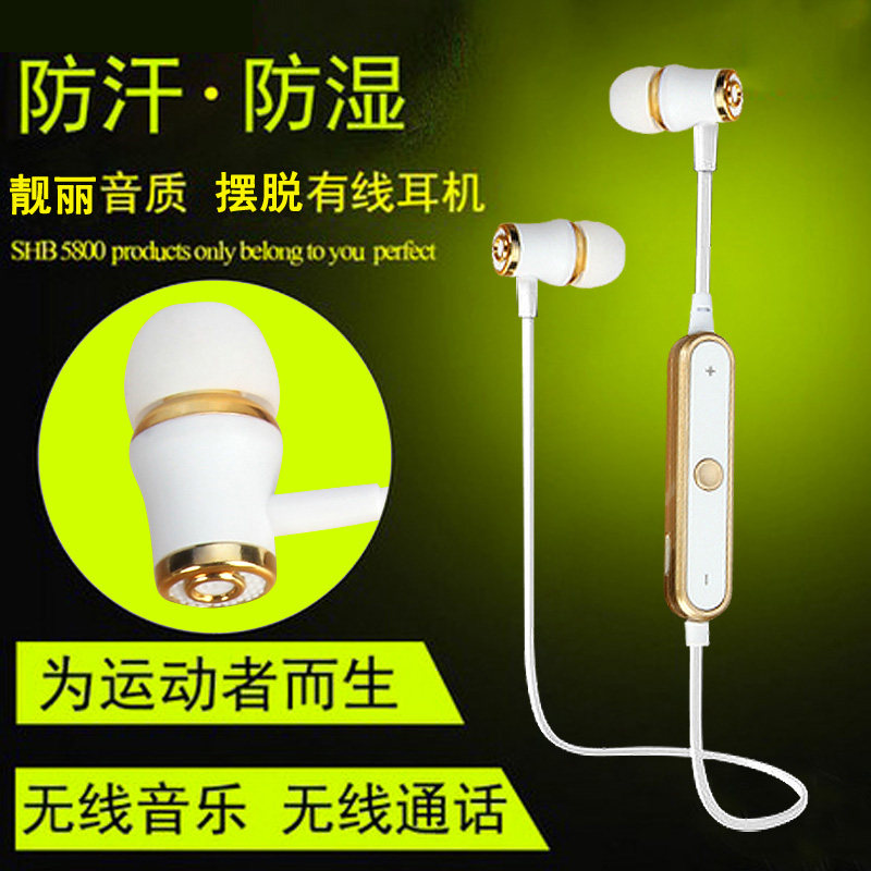 Wireless Bluetooth headphones double-ear Apple earplugs in ear-wearing-ear-hanging super-small running sports type support music